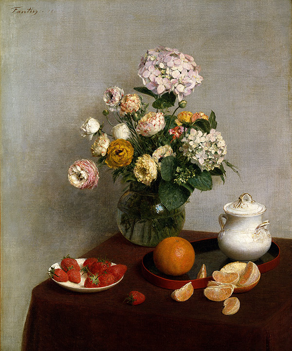 "Flowers and Fruit" by Henri Fantin-Latour