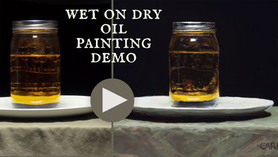 Oil Painting Demo of Jar of Oil Part 2